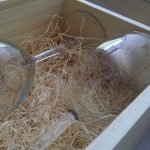 Wine Glasses in a Wooden Gift Box